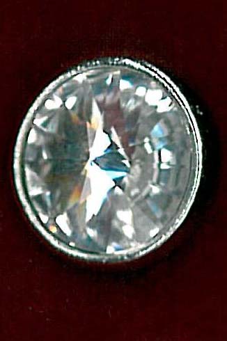 PRECIOSA CRYSTAL BUTTON - SIZE 12 - NICKEL